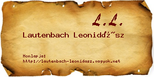 Lautenbach Leonidász névjegykártya